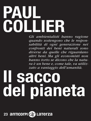 cover image of Il sacco del pianeta